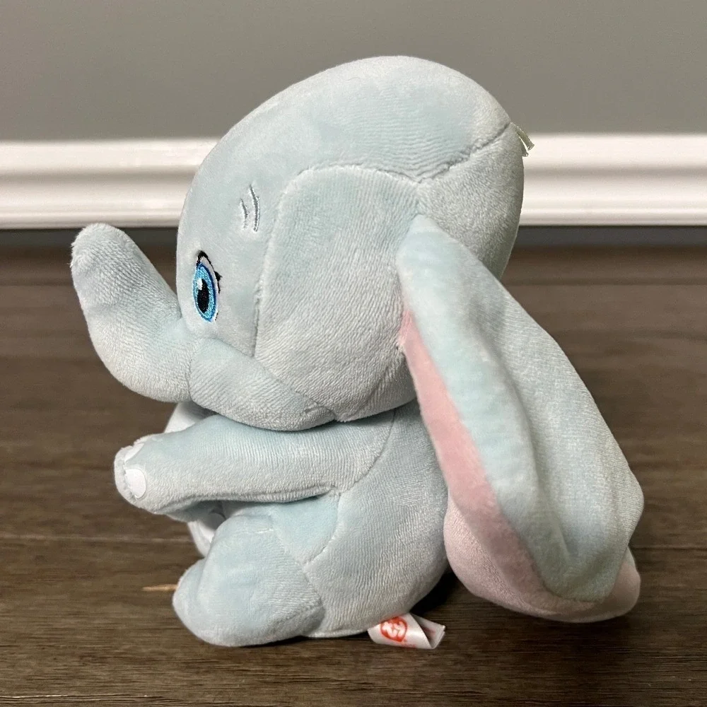 TY Sparkle Dumbo Plush Disney‎ Blue Pink Elephant Stuffed Animal Toy Kids